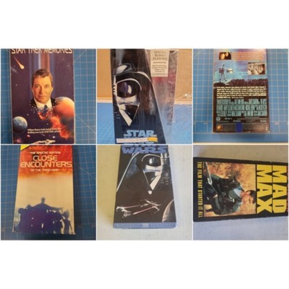 Lot of 6 Sci-Fi VHS Tapes Mad Max Star Wars The Abyss Close Encounters Star Trek